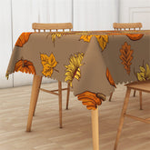 Lofaris Brown Orange Pumpkin And Yellow Sunflower Tablecloth